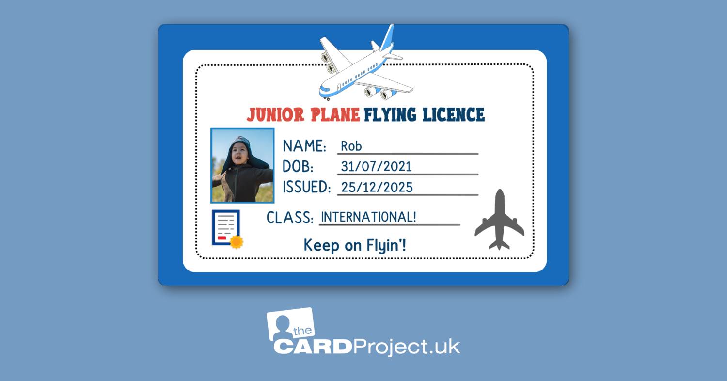 Plane Flying Licence for Kids